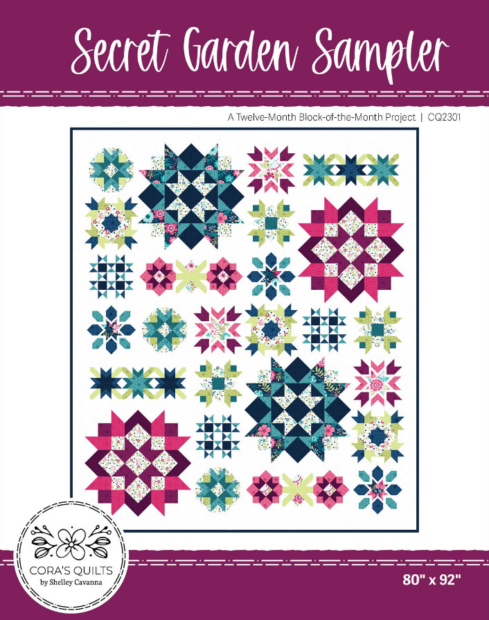 Cora's Quilts Secret Garden BOM Sampler Pattern
