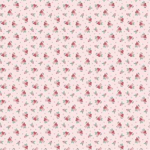Poppie Cotton Frost and Flurry Pink Berries & Bells #FL25616