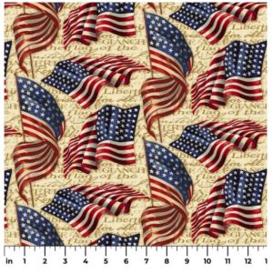 Springs Creative We Pledge Allegiance Wavy Flags