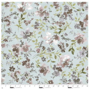 Studio E Garden Whispers Dusty Blue 118" Wide
