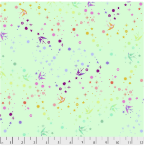 Tula Pink True Colors Fairy Dust Rainbow Mint