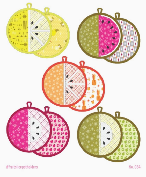Fruit Slice Potholders Pattern