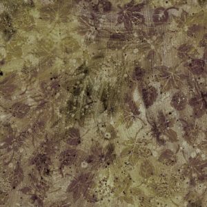 QT Fabrics Flourish Stucco Leaf Brown & Dark Eggplant