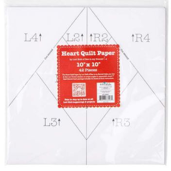 Lori Holt 10″ Heart Quilt Paper