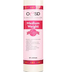 OESD Embroidery Stabilizer Med Wt Cut Away 10" X 10yds