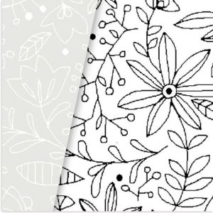 P&B Textiles Ramblings 13 Outline Floral