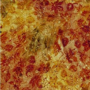QT Fabrics Flourish Stucco Leaf Orange