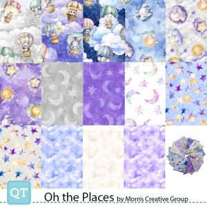QT Fabrics Oh, the Places FQ Bundle 11 pcs