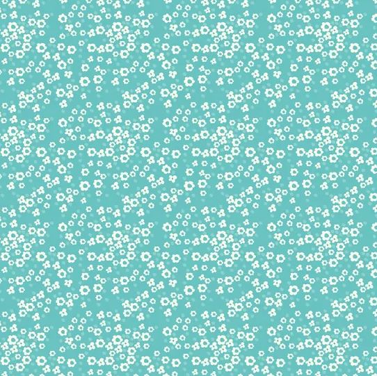 Riley Blake Spring’s in Town Blossoms Peacock