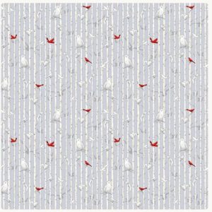 Studio E Winter White Gray Birch Stripe 7231-90