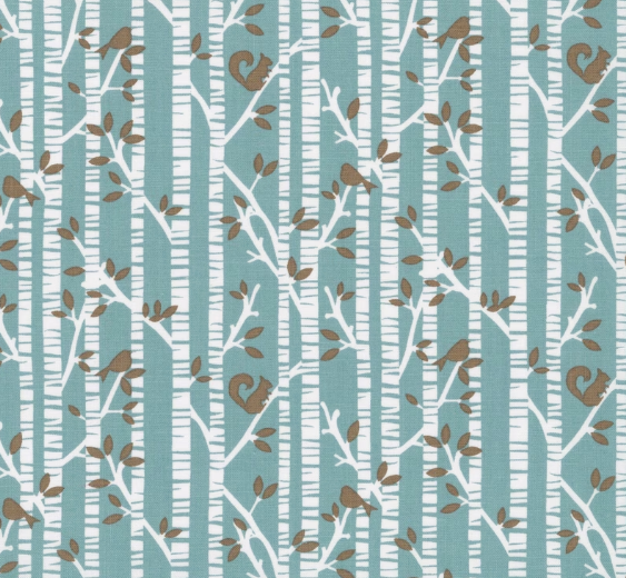 Winter Whispers Birch Trees Medium Blue