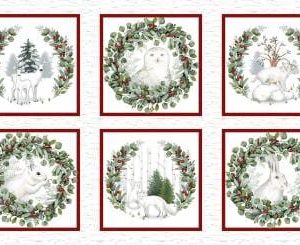 Winter Whites Multi Animal Blocks Panel