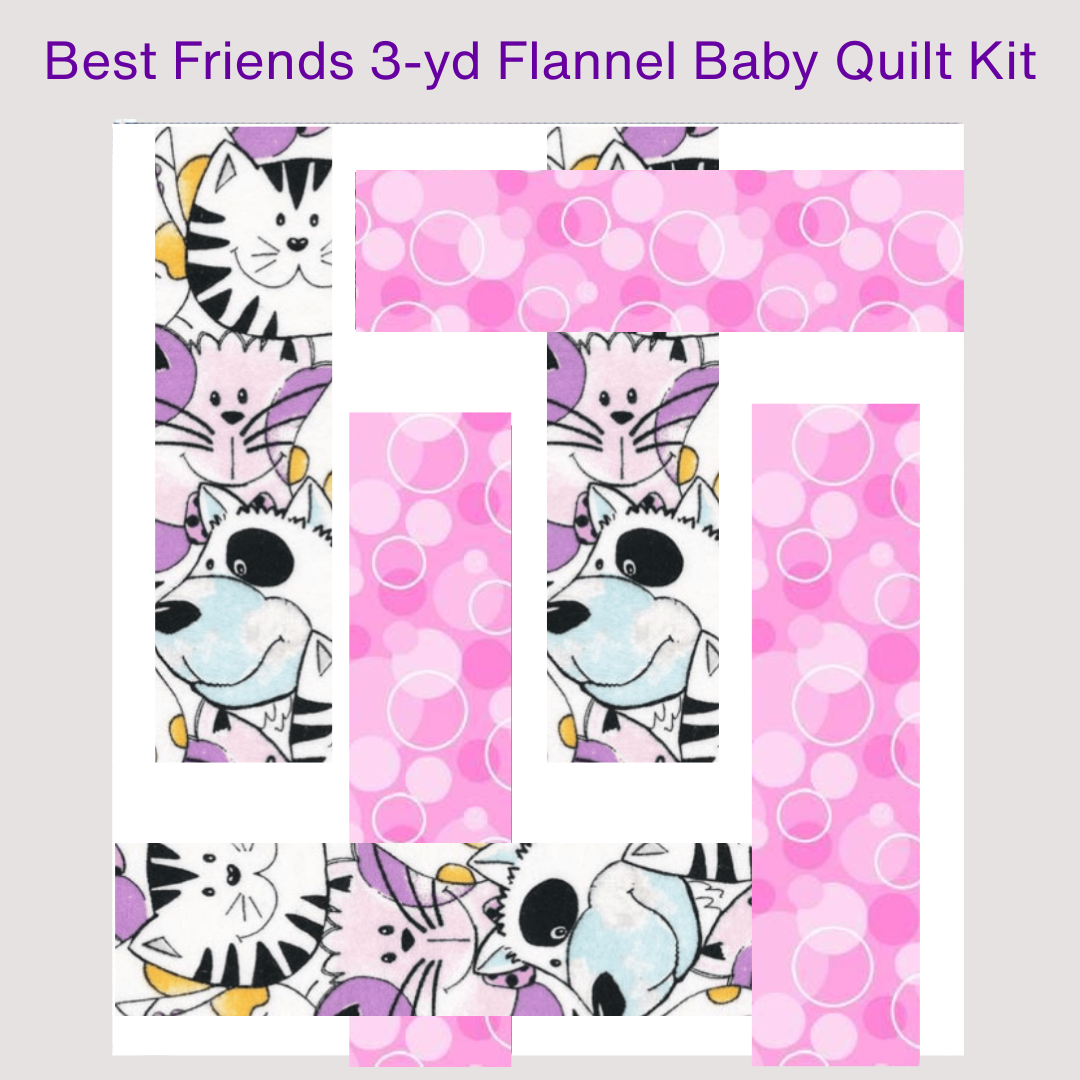 Best Friends 3yd Flannel Quilt Kit
