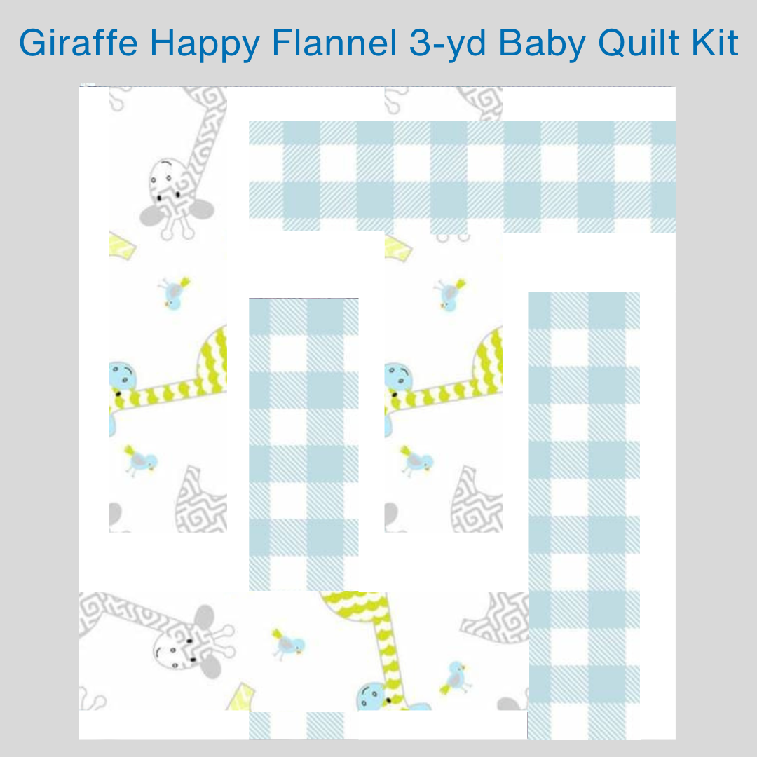 Giraffe Happy 3yd Flannel Quilt Kit