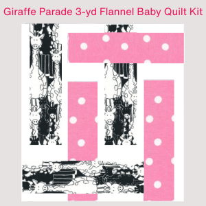 Giraffe Parade 3yd Flannel Quilt Kit