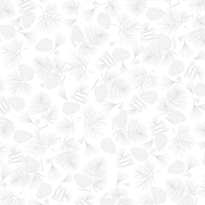 Benartex Holiday Snow Wintry Pines White-on-White