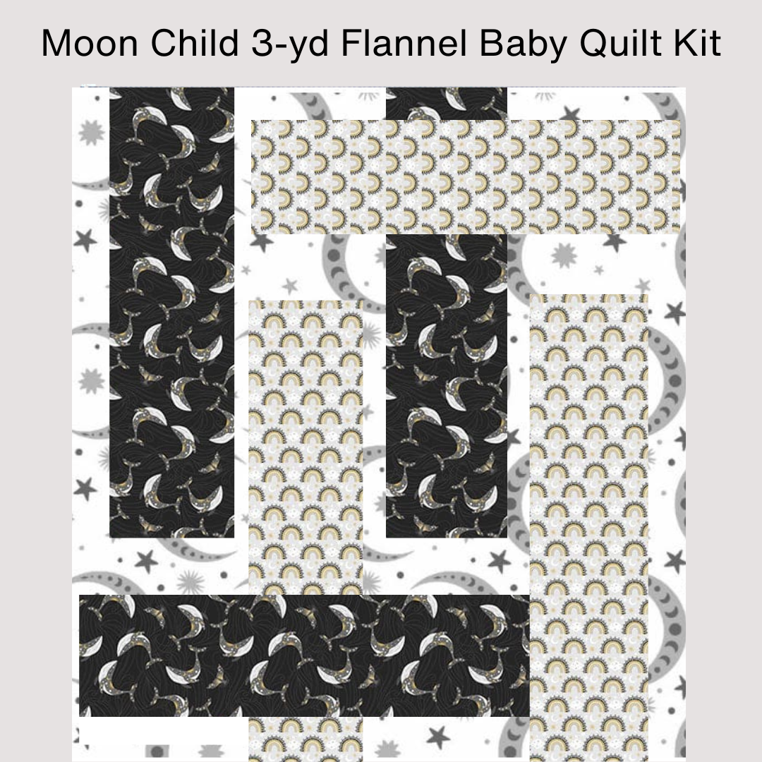 Moon Child 3yd Flannel Quilt Kit