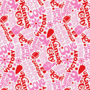 What a Catch KC Retro Word Toss Pink & Gold