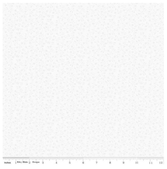 Riley Blake Floret White-on-White
