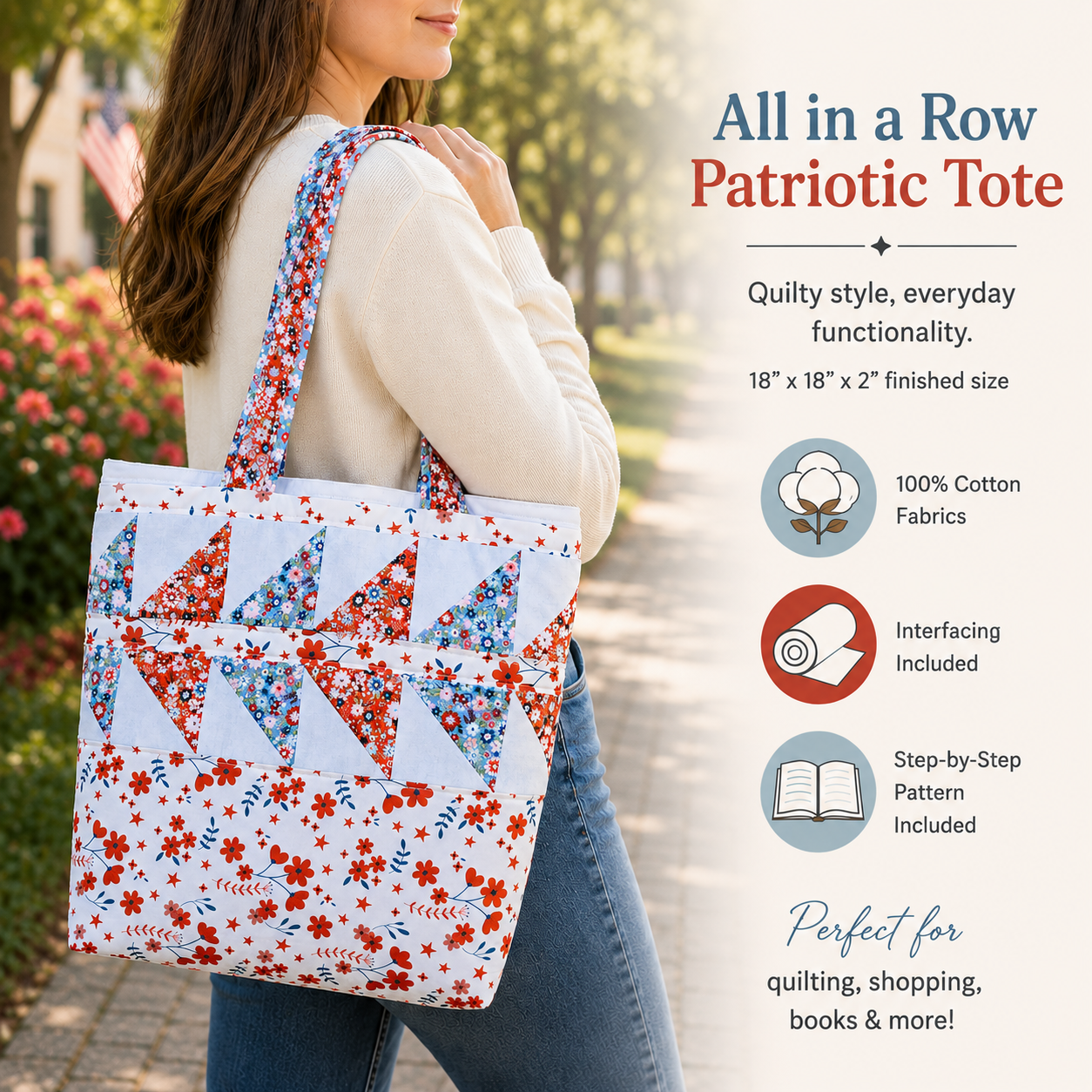 All in A Row Patriotic Tote Bag Kit
