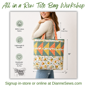 All in A Row Spring Tote Bag Workshop July 20th