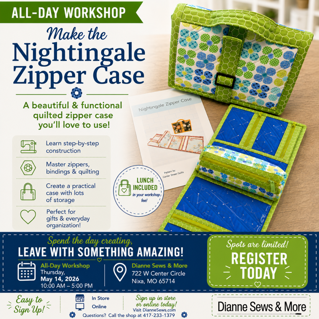 Nightingale Zipper Case Workshop  Fee May 14th