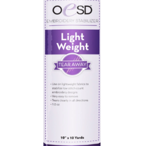 OESD Embroidery Stabilizer Light Wt Tear Away 10"x10yds