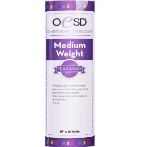 OESD Medium Weight Embroidery Stabilizer 10"x10yds