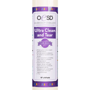 OESD Ultra Clean and Tear Away Embroidery Stabilizer 15"x10yds