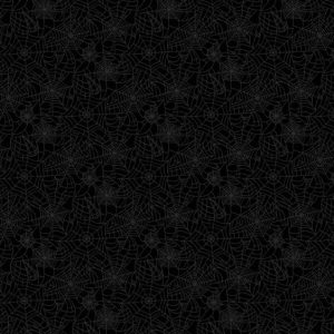 Timeless Treasures Hue Black-on-Black Spider Webs