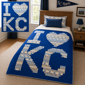 I Love Kansas City, Royals Twin-Size Quilt Kit