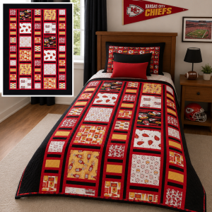 KC Chiefs Twin-Size Quilt Kit