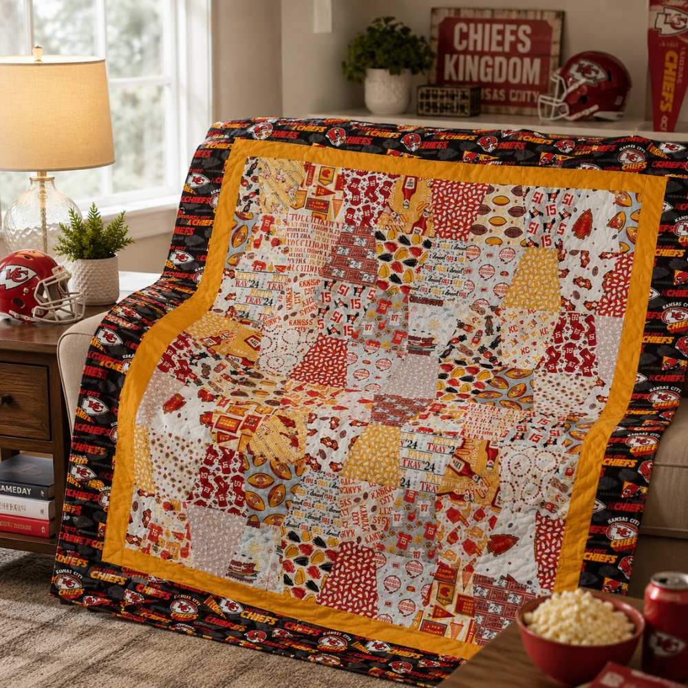 KC Chiefs Fully Precut Tumbler Lap Quilt