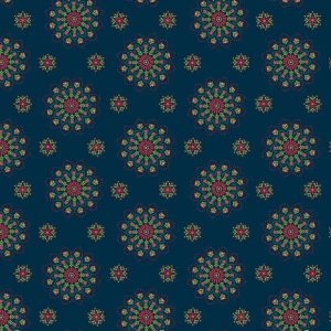 Riley Blake Market Street Medallions Navy