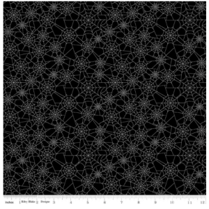 Riley Blake Spiderwebs Glow in the Dark Black