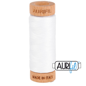 Aurifil 80wt Cotton 2024 White Thread
