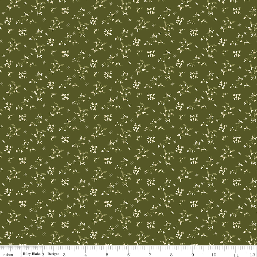 Christmas Greetings Berries Green