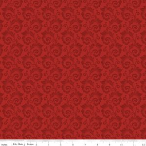 Christmas Greetings Filigree Red