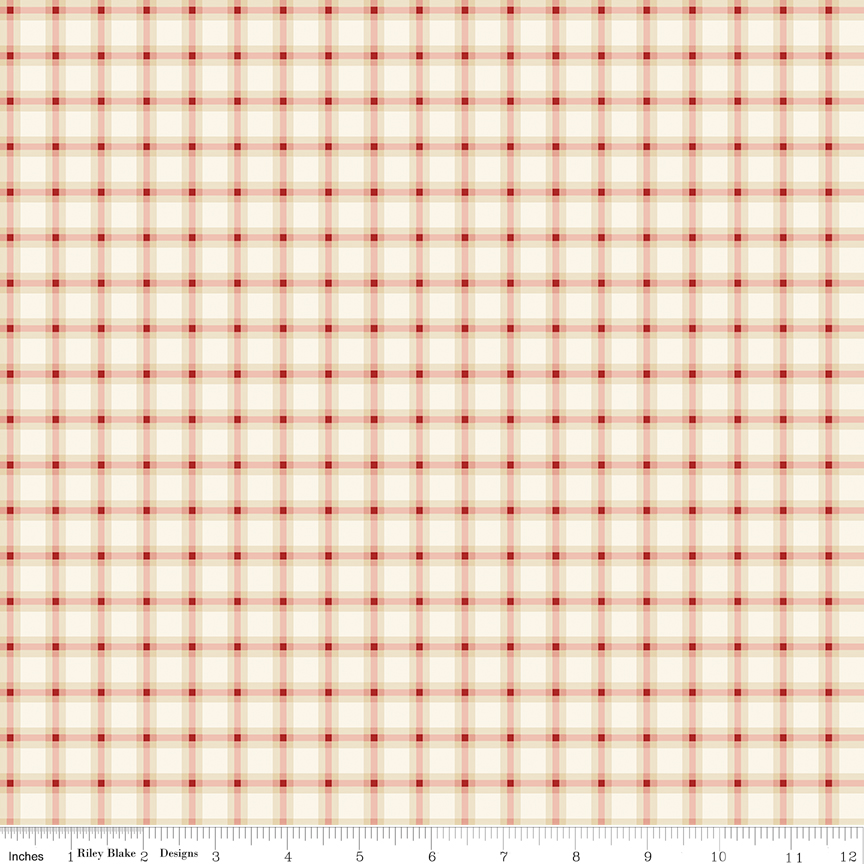 Christmas Greetings Plaid Cream