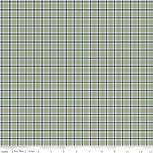 Christmas Greetings Plaid Sage
