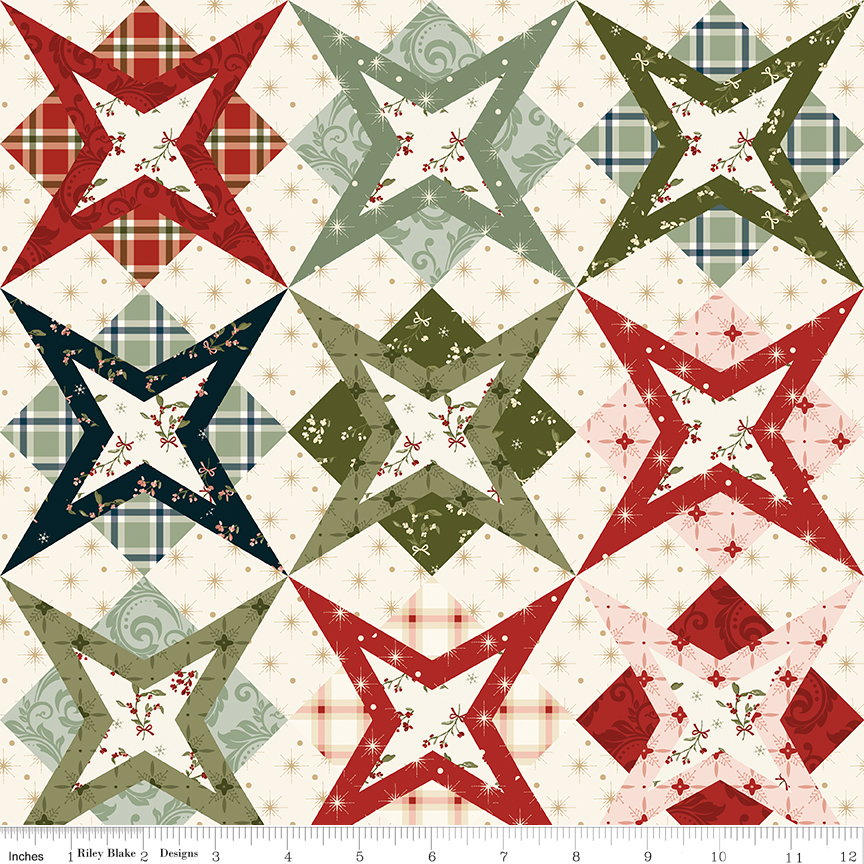 Christmas Greetings Cheater Print Multi