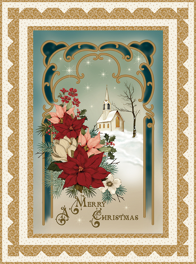Christmas Greetings Panel Quilt Kit