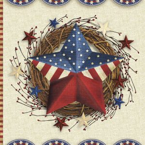 Love & Glory Americana Wreath 24in Panel