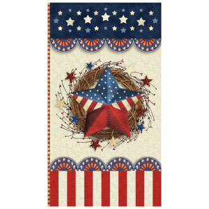 Love & Glory Americana Wreath 24in Panel