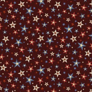 Love & Glory Burlap Star Toss Dark Red