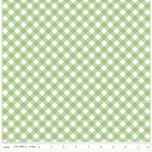 Riley Blake Bee Ginghams Granny Green Bias Plaid