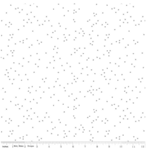 Riley Blake Blossom in Color Gray on White