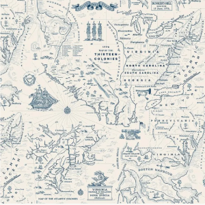 Riley Blake Independence Map Cream