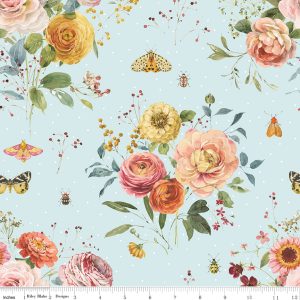 Riley Blake Sketchbook Main Floral Blue