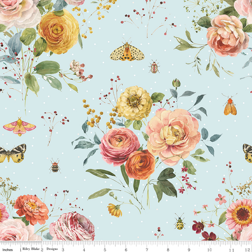 Riley Blake Sketchbook Main Floral Blue
